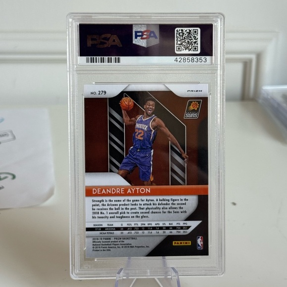 🔥 2018-2019 Panini Prizm Deandre Ayton Pink Ice Prizm Rookie Card PSA 9 - Picture 2 of 2